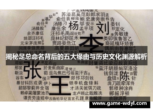 揭秘足总命名背后的五大缘由与历史文化渊源解析